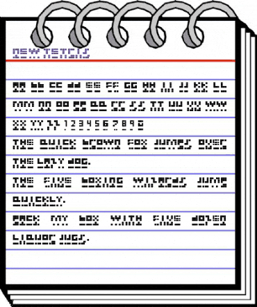 NEW TETRIS Regular animated font preview
