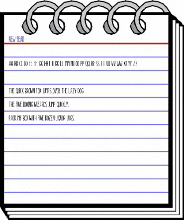 New year Regular animated font preview