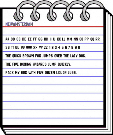 New Amsterdam Regular animated font preview