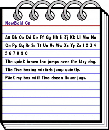 NewBold Cn Regular animated font preview