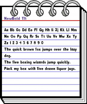 NewBold Th Regular animated font preview