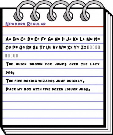 Newborn Regular animated font preview