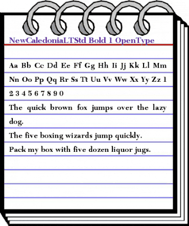 New Caledonia LT Std Bold animated font preview New Caledonia LT Std Bold animated font preview