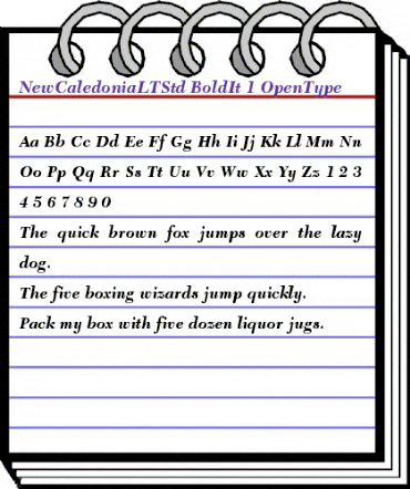 New Caledonia LT Std Bold Italic animated font preview New Caledonia LT Std Bold Italic animated font preview