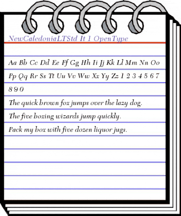 New Caledonia LT Std Italic animated font preview New Caledonia LT Std Italic animated font preview