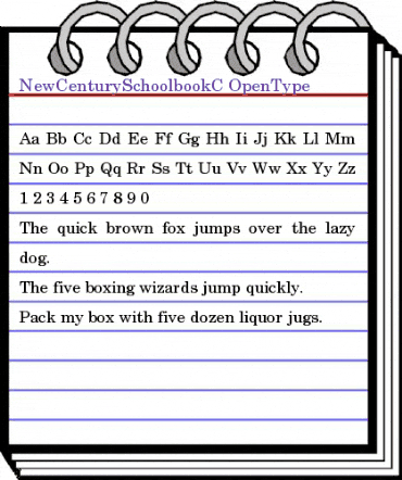 NewCenturySchoolbookC Regular animated font preview