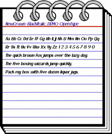 New Crown Black Italic_DEMO animated font preview