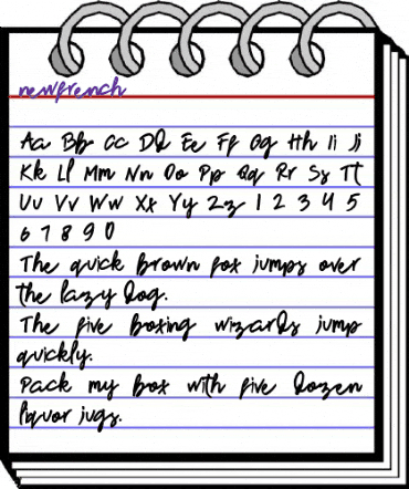 newfrench Regular animated font preview