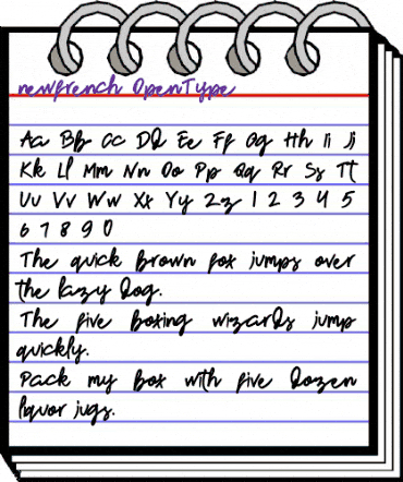 newfrench Regular animated font preview newfrench Regular animated font preview