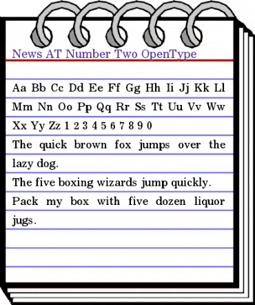 News AT Number Two Regular animated font preview