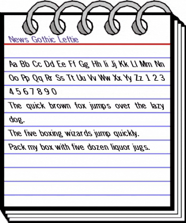 News Gothic Leftie Bold animated font preview