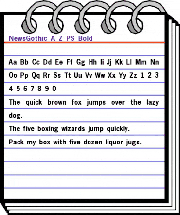 NewsGothic_A.Z_PS Bold animated font preview