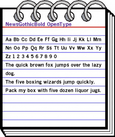 News GothicBold animated font preview
