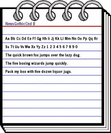 NewsGothicCnd-B Regular animated font preview NewsGothicCnd-B Regular animated font preview