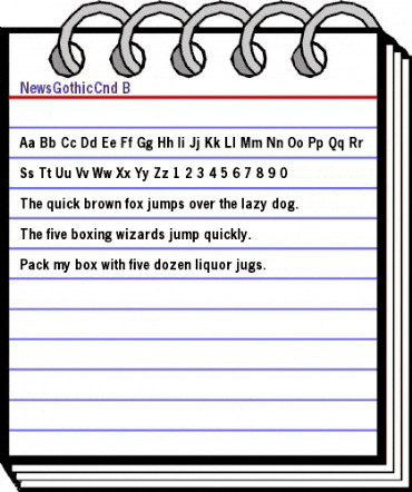 NewsGothicCnd-B Regular animated font preview