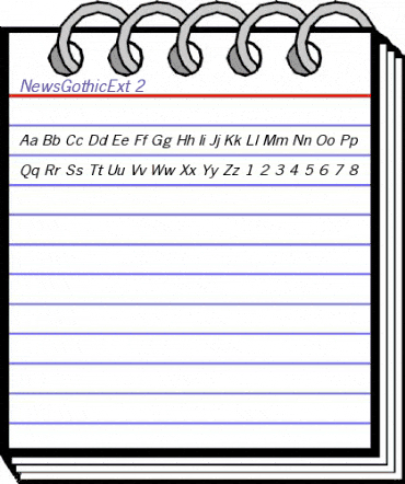 NewsGothicExt 2 Regular animated font preview