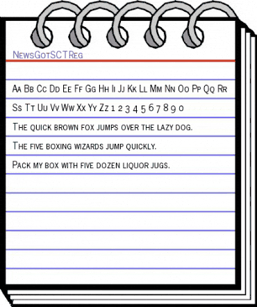 NewsGotSCTReg Regular animated font preview