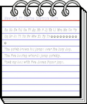 Newside FP Outline Alternate Italic animated font preview