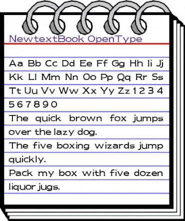 Newtext Book animated font preview
