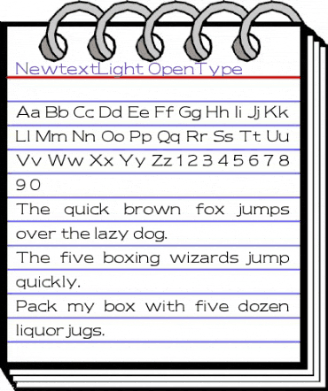 Newtext Light animated font preview