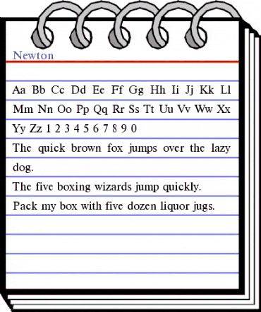 Newton Regular animated font preview