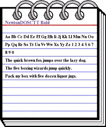 NewtonDOSCTT Bold animated font preview