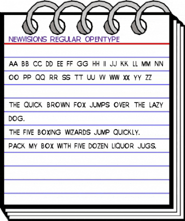 New Visions Regular animated font preview