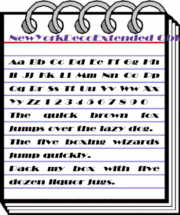 NewYorkDecoExtended Oblique animated font preview