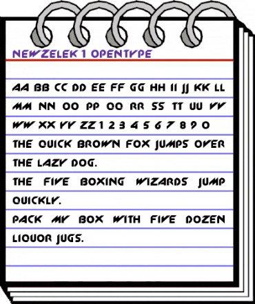 NewZelek Regular animated font preview