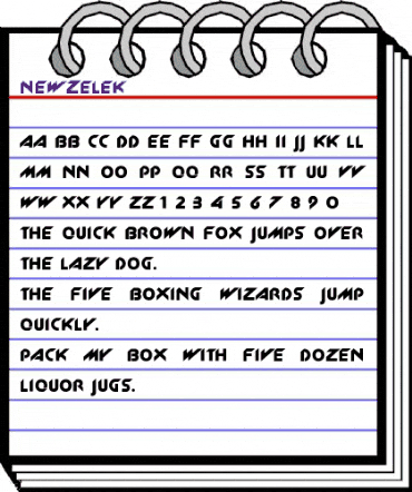 NewZelek Regular animated font preview NewZelek Regular animated font preview