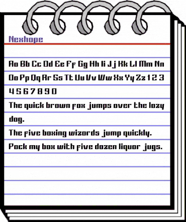 Nexhope Regular animated font preview