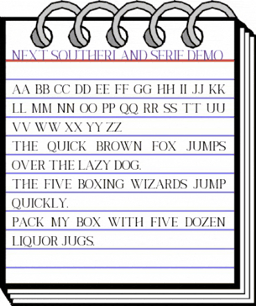 Next Southerland Serif DEMO Regular animated font preview