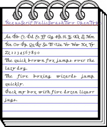 NexusSerif-ItalicSwashTwo Regular animated font preview NexusSerif-ItalicSwashTwo Regular animated font preview