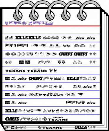 NFL AFC Regular animated font preview