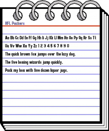 NFL Packers Regular animated font preview