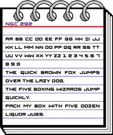 NGC 292 Regular animated font preview