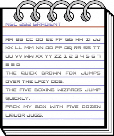 NGC 292 Gradient Regular animated font preview