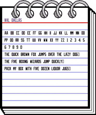 NHL Dallas Regular animated font preview