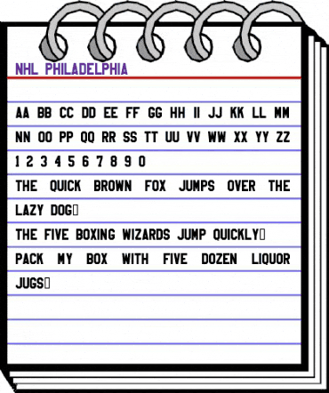 NHL Philadelphia Regular animated font preview