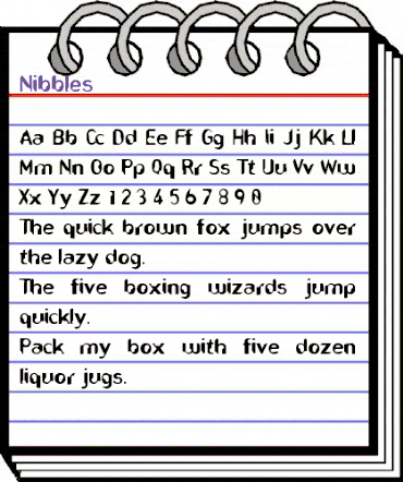 Nibbles Regular animated font preview
