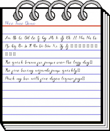 Nice Tune Demo Regular animated font preview