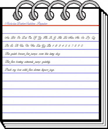 NicholasBeckerOutline Regular animated font preview