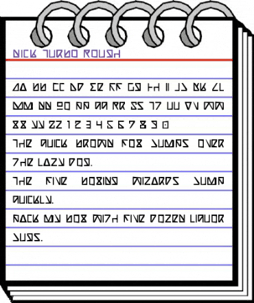 Nick Turbo Rough Rough animated font preview