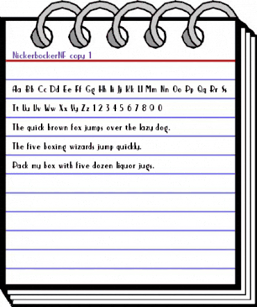 Nickerbocker NF Regular animated font preview