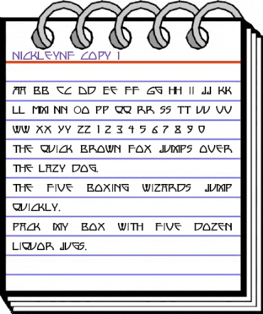 Nickley NF Regular animated font preview