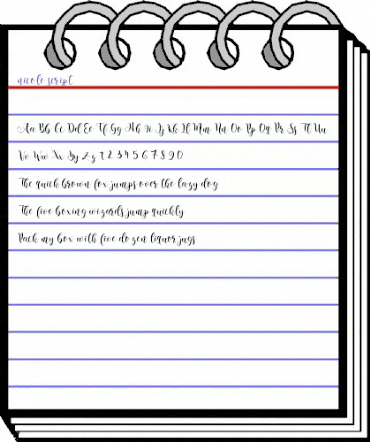 nicole script Regular animated font preview