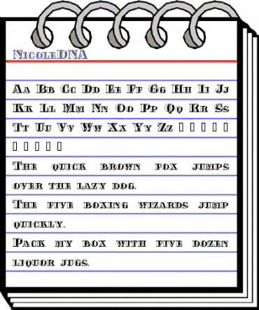 NicoleDNA Regular animated font preview