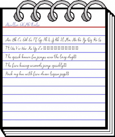 Nicollia DEMO Italic animated font preview