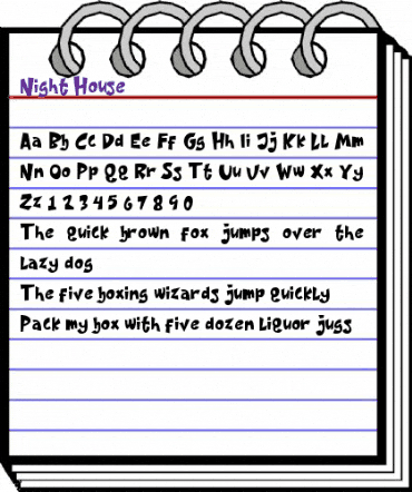 Night House Regular animated font preview