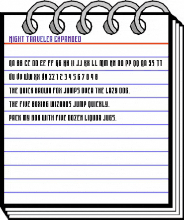 Night Traveler Expanded Regular animated font preview Night Traveler Expanded Regular animated font preview